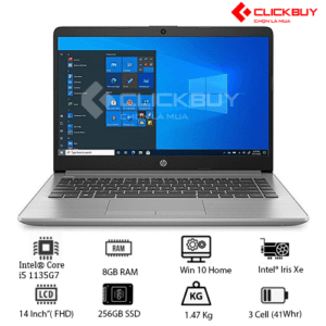 Laptop HP 240 G8 3D3H6PA (Core i5-1135G7 | 8GB | 256GB | Intel Iris Xe | 14.0 inch FHD | Win 10 | Bạc)
